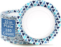 10 Inch Paper Plates, Microwave Safe | Soak Proof & Cut Resistant Bulk Plates by OuMuaMua