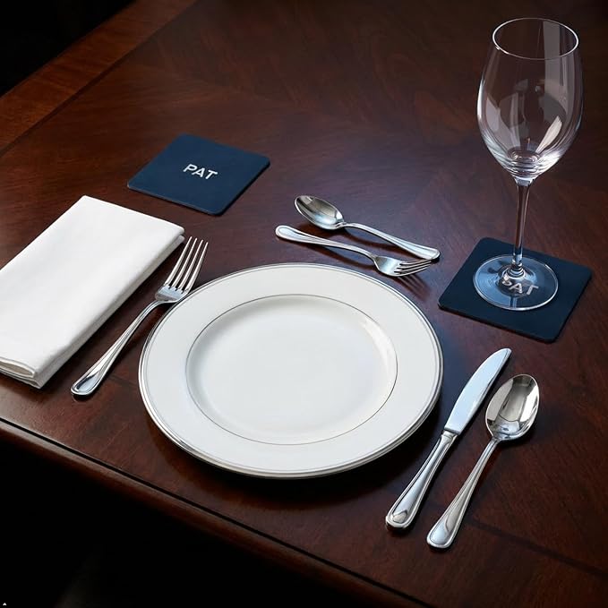 Northwind Personalized Full Grain Leather Coasters Set of 4 | Made in USA - Image 3