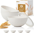 40 OZ Salad Bowl with Lid, Unbreakable Wheat Straw Bowls Sets, Cereal Bowls by BUSOKIP