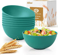 40 OZ Kitchen Bowl, Unbreakable & Lightweight Wheat Straw Bowls Sets of 8 by BUSOKIP