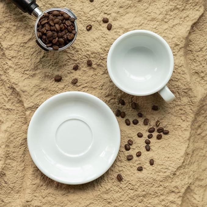 Loveramics Latte Art Mug with Saucer, 10 oz Ceramic Coffee cups with Round - Image 5