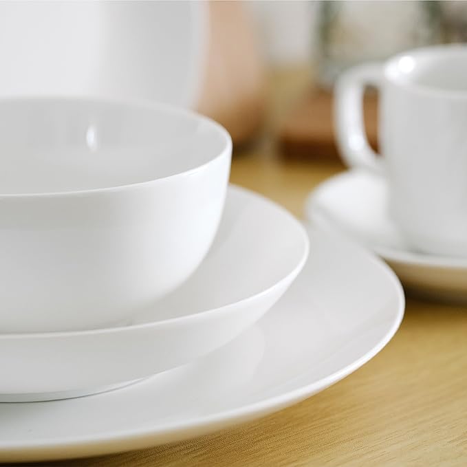 Brew To A Tea BTaT- White Bowls Set of 6, 16 oz, White Cereal Bowls Set of 6, Christmas Gifts