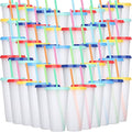 Honeydak 60 Pack Tumbler with Straw and Lid Bulk Cups by Honeydak
