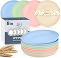 Wheat Straw Plates Sets for 8 by WROVA