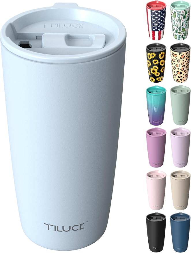 TILUCK 20 oz Insulated Coffee Tumbler by TILUCKBringsGoodLuck