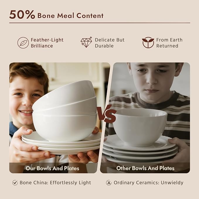 24pc Bone China Dinnerware Set - Image 5