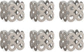 DII Decorative Geometric Napkin Ring Set, Die Cut Square Silver by DII