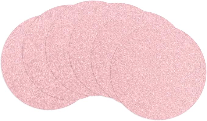 uxcell Round Drink Coasters Set of 6 Dual Sided Non-Slip Non-Stick Waterproof by uxcell