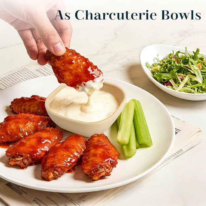 Soy Sauce Dish 5 OZ, Small Bowls for Dip, Unbreakable Chip and Dip Bowl, Wheat Straw Bowl Sets of 6, Dipping Sauce Cups for Party, Kitchen, Dishwasher Safe Dipping Bowls for Ketchup - Colorful
