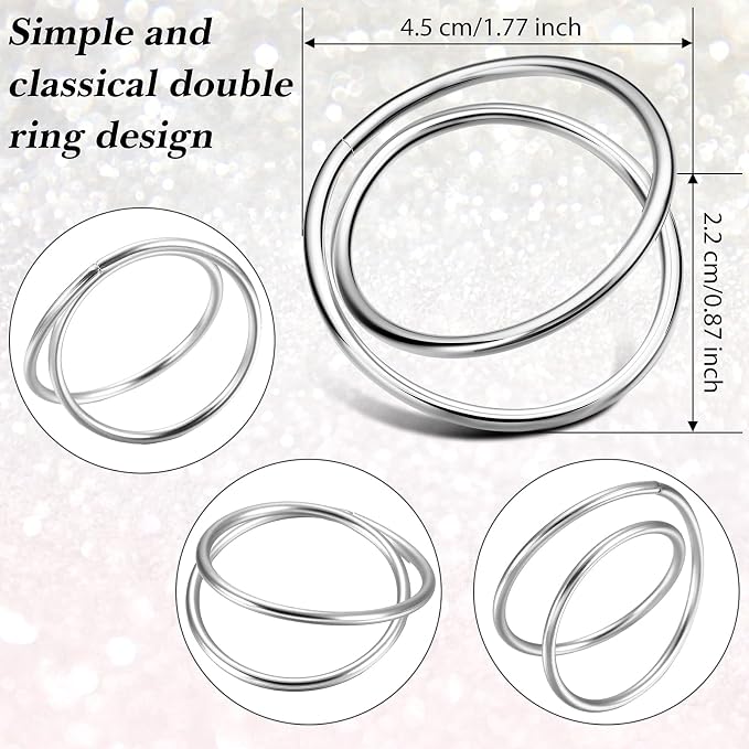 12 Pieces Gold Napkin Rings Metal Spiral Sliver Pink Napkin Rings Buckles - Image 2