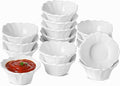 UIBFCWN 3.3oz White Dipping Bowl Set of 16, 3.7inch Ceramic Soy Sauce Dishes, Small Pinch Bowls for Condiment Sushi Olive Oil Ketchup, Dipping Sauce Cups/Bowls/Dishes for Kitchen
