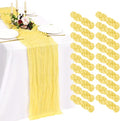 18 Pack Cheesecloth Table Runner 10FT Light Yellow Table Runner Boho Gauze by Showgeous