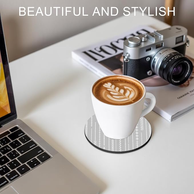 Modern Minimalist Art Coasters Set of 4 Absorbent Coasters - Image 8