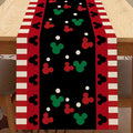 Seliem Red Black Table Runner, Funny Christmas Cute Polka Dot Home Kitchen | by Seliem