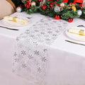 Snowkingdom Christmas Snowflake Silver Table Runner 11 Inch x 100 Feet Sparkly by Snowkingdom