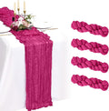 4 Pack Cheesecloth Table Runner 10FT Fuschia Table Runner Boho Gauze Cheese by Showgeous