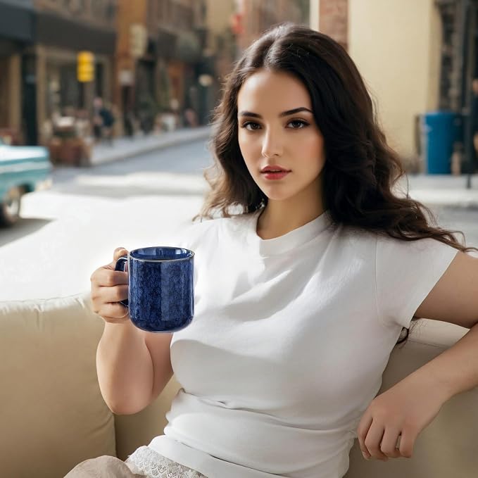vancasso STARRY Coffee Mugs Set, 12 oz Ceramic Coffee Cups - Image 5