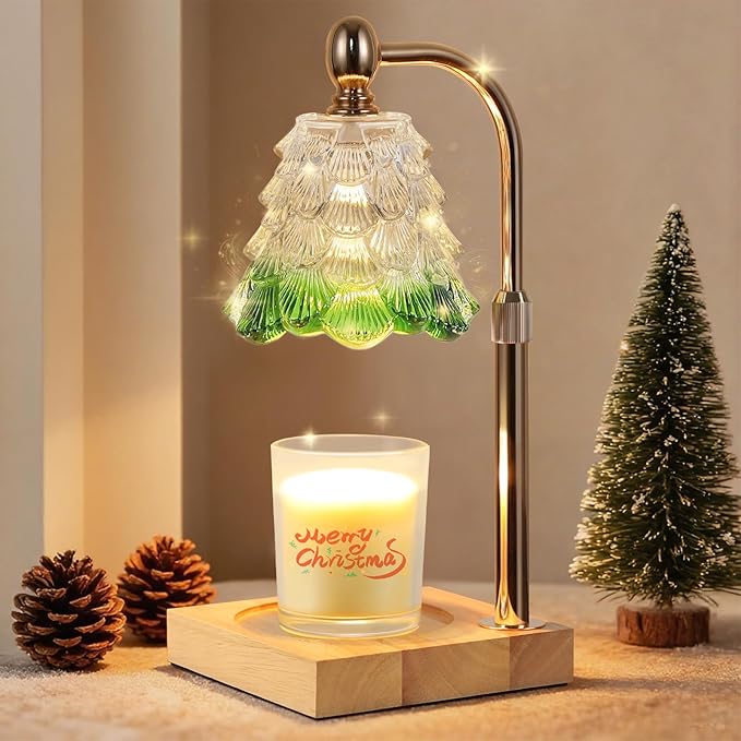 Candle Warmer Lamp with Timer Dimmer Adjustable Height, Candle Warmer with 2 Bulbs for Jar Candles, Home Decor, for Women Birthday