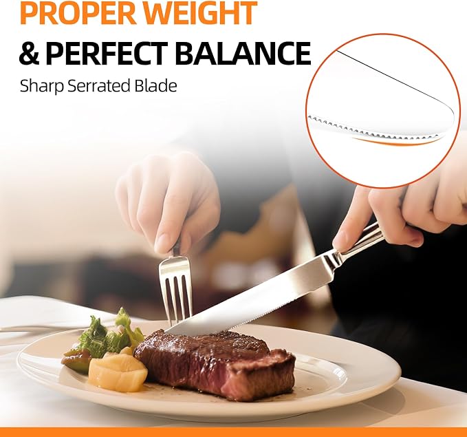 NICE KITCHEN Silverware Set for 6, 30 Piece Heavy Duty Cutlery Set | Mirror - Image 4