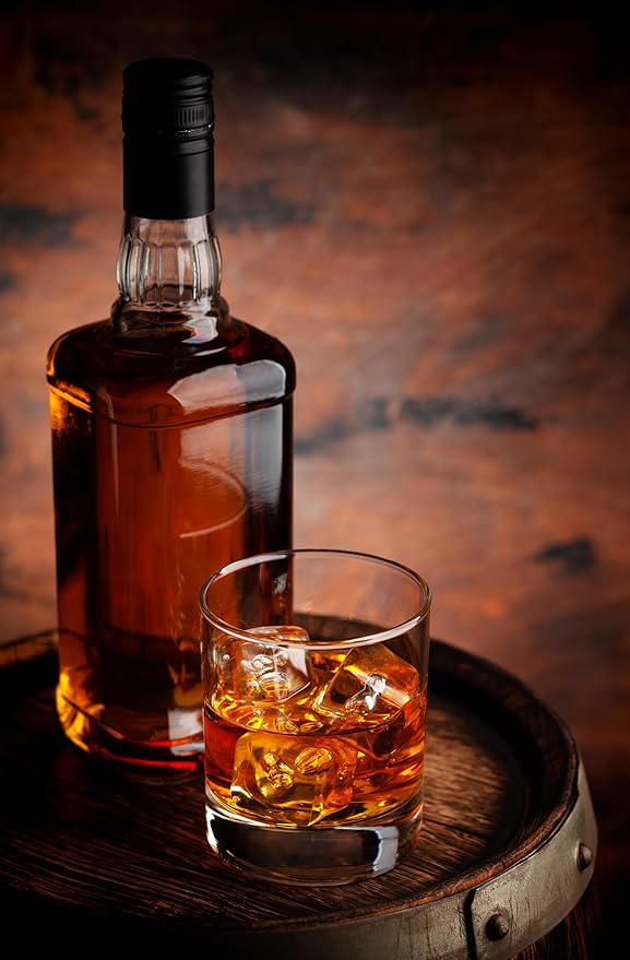Whiskey Glasses, Set of 4, Made in Europe, 100% Lead-Free Crystal, Smooth Rim, Gift-Boxed, Dishwasher-Safe (Taylor Double Old Fashioned Glasses)