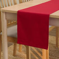 Encasa XO Table Runner, Cotton Canvas Dining Runner 13"x120" | Deep Red by EncasaXO