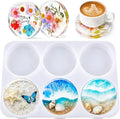 HeyClear Silicone Molds for Resin Coasters 6-Cavity Round Epoxy Resin Molds | by HeyClearResin