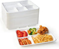 Compostable Disposable 5 Compartment Paper Plates, 10.25inch | 125 Pack by ECOLipak