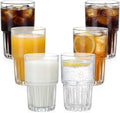 6 Pack 11 oz Drinking Glasses Stackable Iced Latte Coffee Cup, Beer Cocktail by Yiyiring