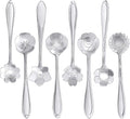 Maitys 16 Pcs Silvery Flower Coffee Spoons by Maitys