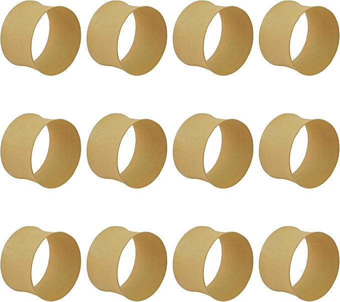 ITOS365 Cream Napkin Rings Set of 12, Round Metal Napkin Ring Holder, Napkin by ITOS365