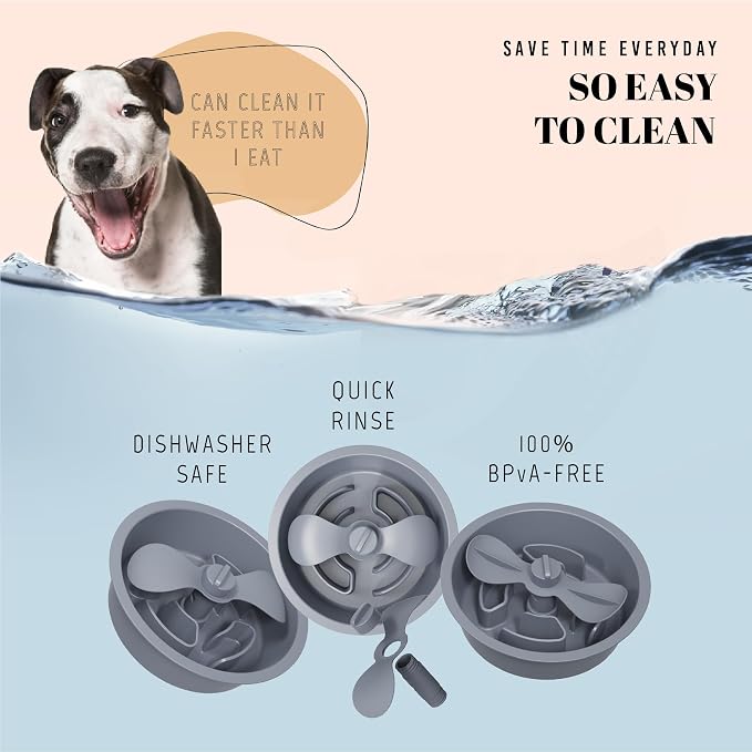 AVERYDAY Slow Feeder Dog Bowls for Medium Breed, 1.5 Cups Deep Food Puzzle Bowl - Image 7