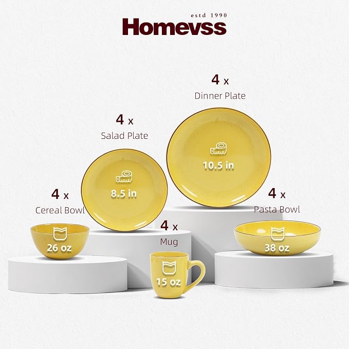 HomeVSS 20-Piece Dinnerware Set - Image 2