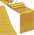 20-Pack Gold 12 x 108 inches Long Premium Satin Table Runner | Wedding by REWOMC