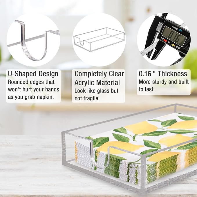 Acrylic Napkin Holder, Napkin Tray - Image 5