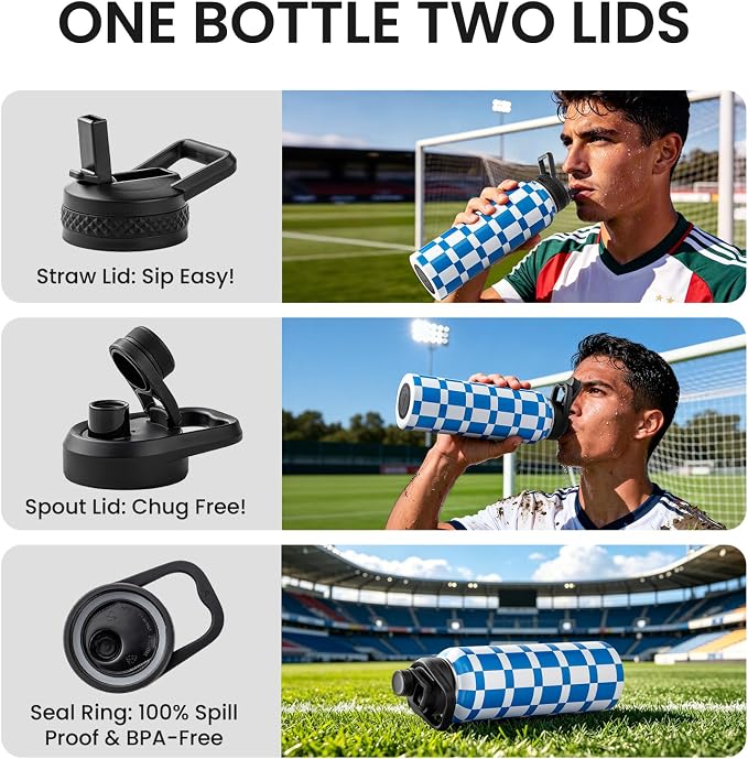 RAYMYLO Insulated Water Bottle 40 oz, Triple Wall Vacuum Stainless Steel | - Image 4
