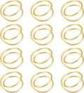 12 Pieces Gold Napkin Rings Metal Spiral Sliver Pink Napkin Rings Buckles by TecUnite