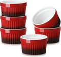 MALACASA Ramekins 6 oz Oven Safe, Small Ceramic Souffle Dishes by MALACASA