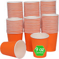 120 Pack 9 oz Disposable Orange Paper Cups by Sveikie