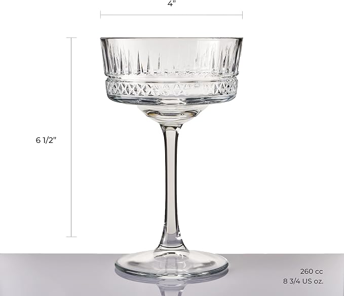 Pasabahce Vintage Coupe Glasses Set Of 6 - Image 3