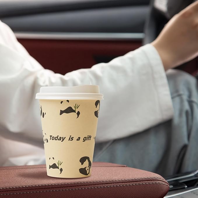12 OZ 25 Pack Disposable Cups Paper Coffee Cups - Image 2