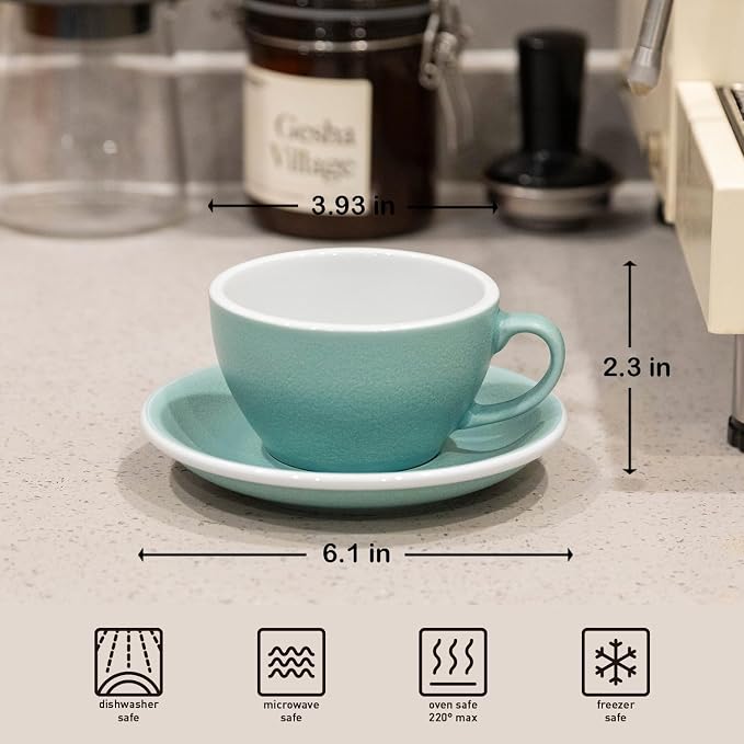 Loveramics Matt Cappuccino Cup, 8 oz Ceramic Latte Art Mug - Image 5