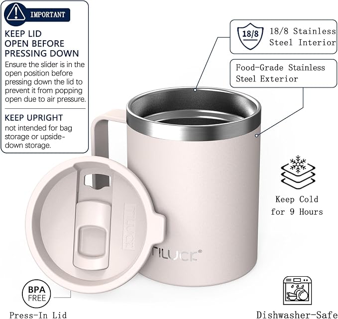 TILUCK 12 oz Insulated Coffee Mug - Image 2