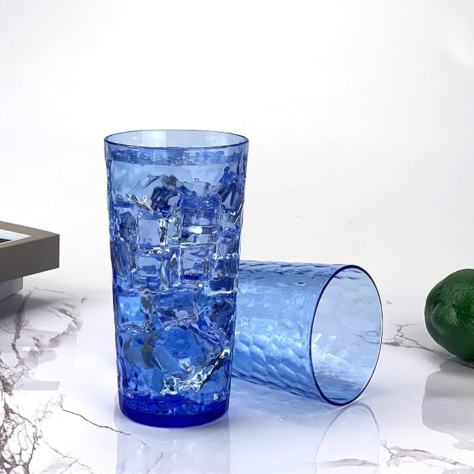 Yalin 24-Ounce Plastic Tumbler Acrylic Drinking Glasses, Reusable Plastic Cups - Image 2
