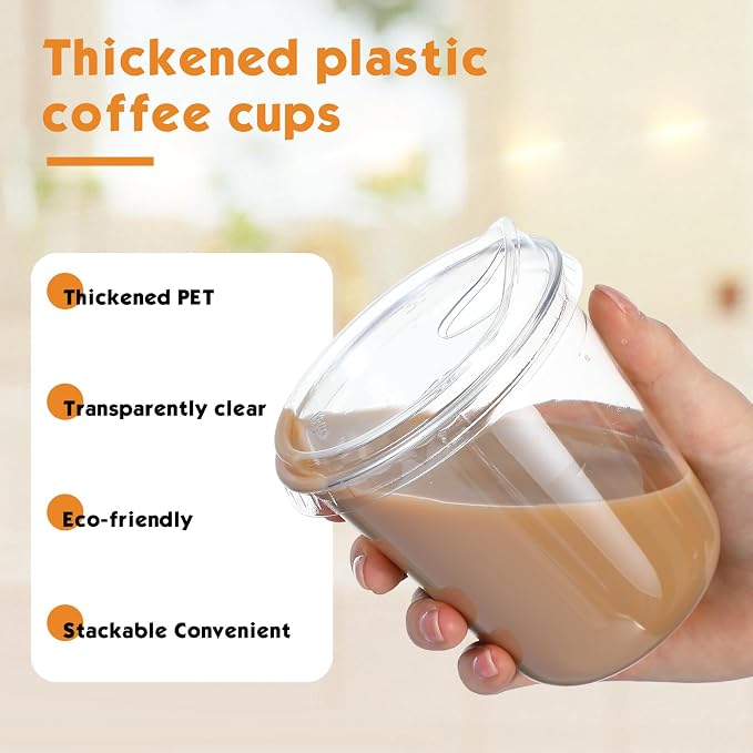 Baderke 50 Pcs Round Bottom Plastic Cups - Image 4