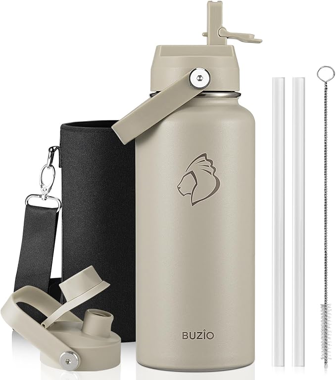 BUZIO Insulated Stainless Steel Water Bottle 32 oz by BUZIO