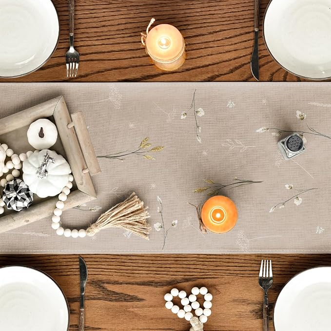Artoid Mode 210 GSM Fall Table Runner 13x108 Inch Home Party Decor | Pumpkins - Image 4