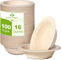 greensight Disposable Paper Bowls 16oz, 100 Pack Eco-friendly Compostable | by greensight