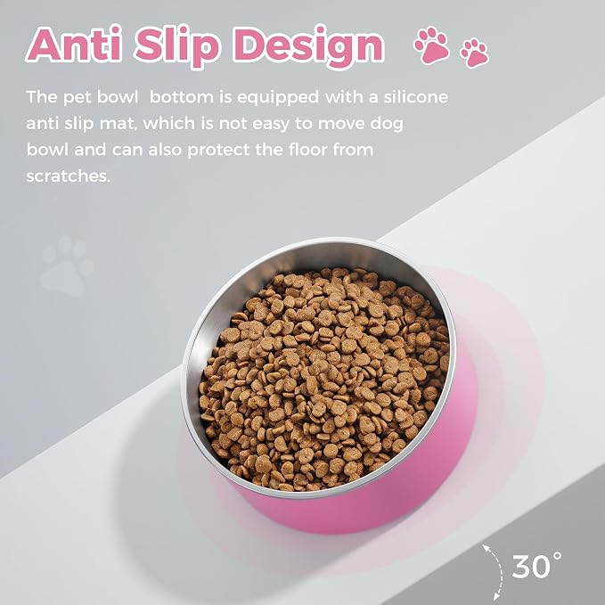 WENBOKMIN Dog Bowl, Stainless Steel Food and Water Bowl, Dishwasher Safe - Image 6