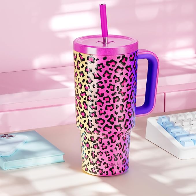 Meoky 30 oz Tumbler with Handle, Tumbler with Lid and Straw, Insulated - Image 8