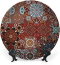 Ceramic Plates, Victorian Decorative Ceramic Plates, Classic Victorian Floral Authentic Motives and Ethnic, 10 Inch, for Dining, Parties, Wedding, Multicolor